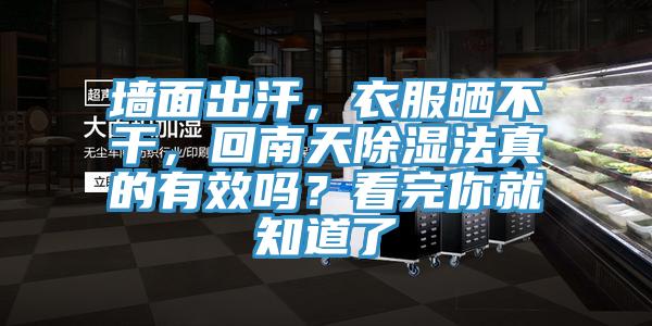 墻面出汗，衣服曬不干，回南天除濕法真的有效嗎？看完你就知道了