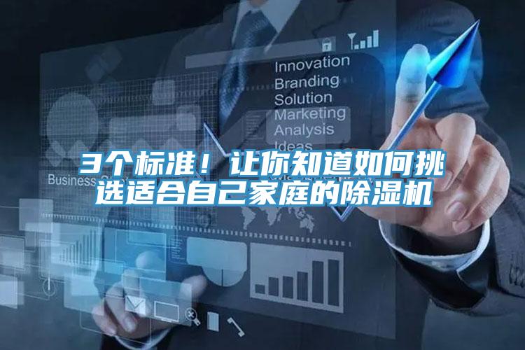 3個標準！讓你知道如何挑選適合自己家庭的除濕機