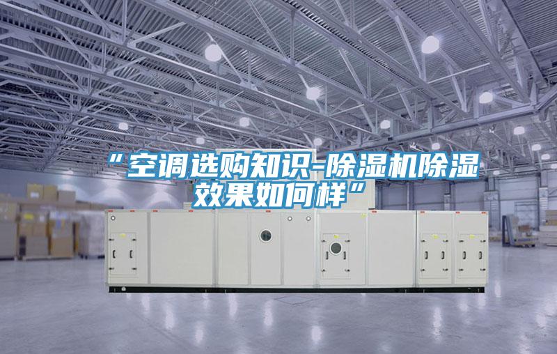 “空調(diào)選購知識-除濕機除濕效果如何樣”