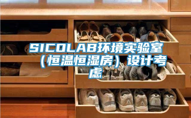 SICOLAB環(huán)境實(shí)驗(yàn)室（恒溫恒濕房）設(shè)計(jì)考慮