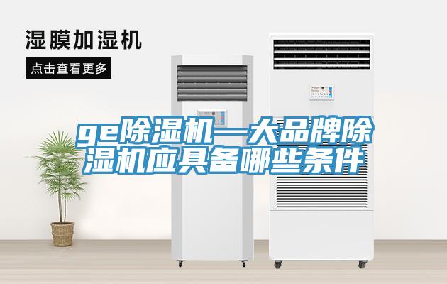 ge除濕機—大品牌除濕機應具備哪些條件