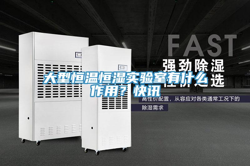 大型恒溫恒濕實驗室有什么作用？快訊