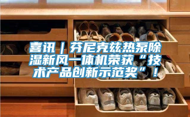 喜訊｜芬尼克茲熱泵除濕新風一體機榮獲“技術產品創新示范獎”！