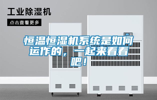 恒溫恒濕機系統是如何運作的，一起來看看吧！