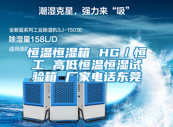 恒溫恒濕箱 HG／恒工 高低恒溫恒濕試驗箱 廠家電話東莞