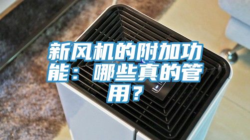 新風機的附加功能：哪些真的管用？