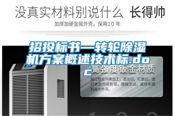 招投標書—轉輪除濕機方案概述技術標.doc
