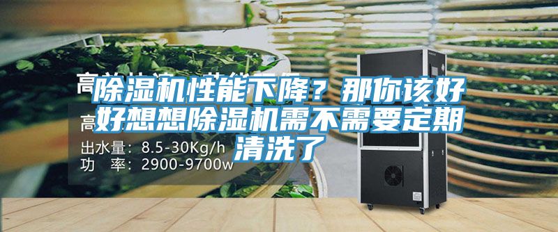 除濕機性能下降？那你該好好想想除濕機需不需要定期清洗了